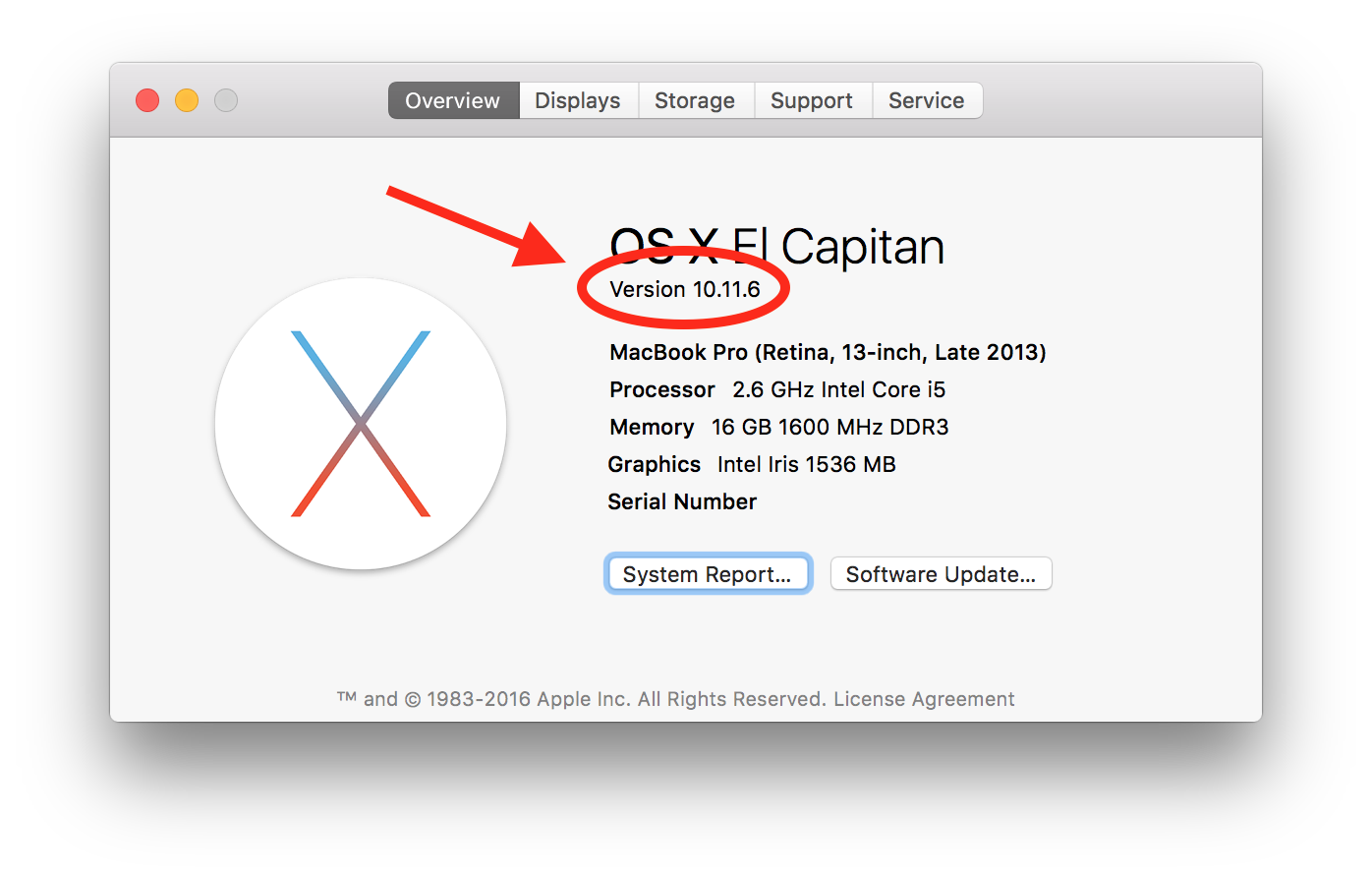 Xcode version for el capitan