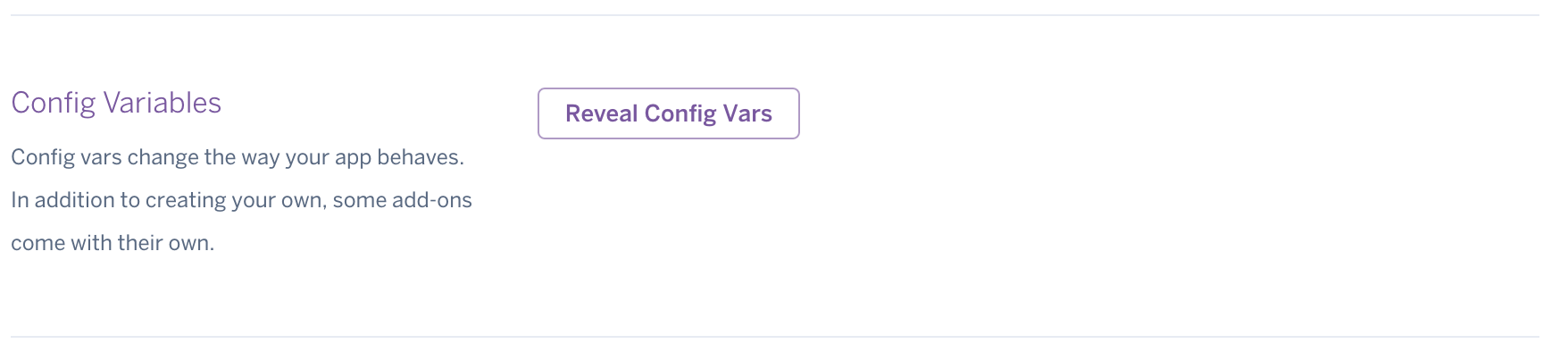 heroku config vars